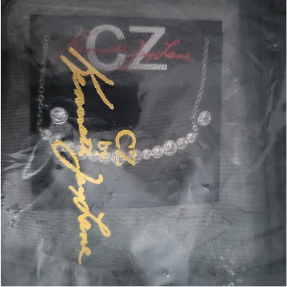 KENNETH JAY LANE CZ BEZEL SET BAR NECKLACE AND STUD SET - Picture 6 of 14